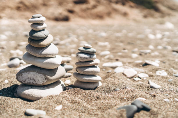 istock Stack of sea stones on the beach. 1133535225