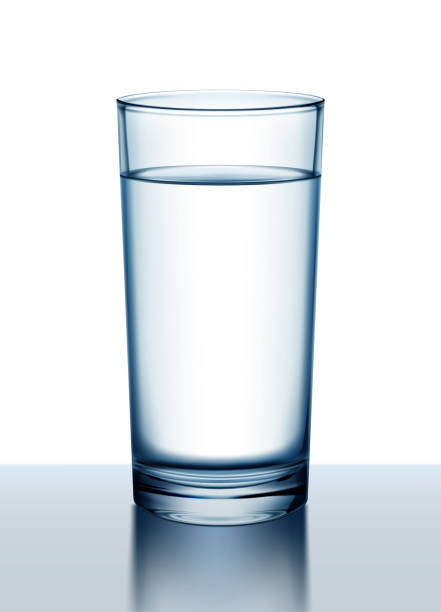 istock Vector illustration of glass of water with reflection on surface isolated on background 1133536061