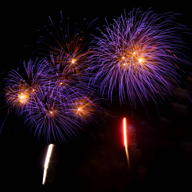 istock beautiful fireworks on black background , abstract firework full color isolated 1133536107