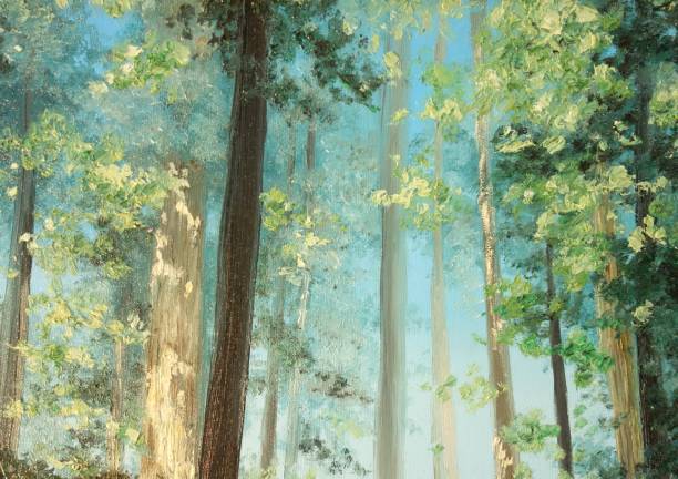 landscape painting, details