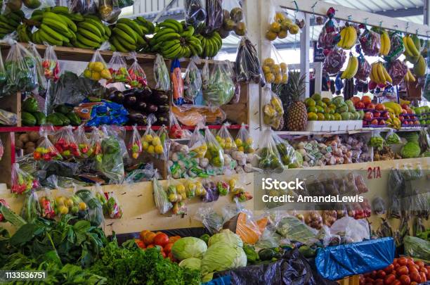 Fresh Food Market Scarborough Tobago Stock Photo - Download Image Now - Tobago, Scarborough - Tobago, Trinidad And Tobago