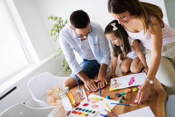 istock Happy family having fun time at home 1133537610