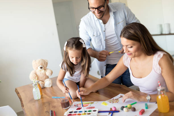 istock Happy family having fun time at home 1133537611