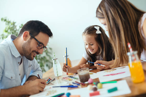 istock Happy family having fun time at home 1133537651