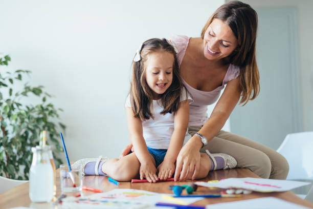 istock Happy family having fun time at home 1133537657