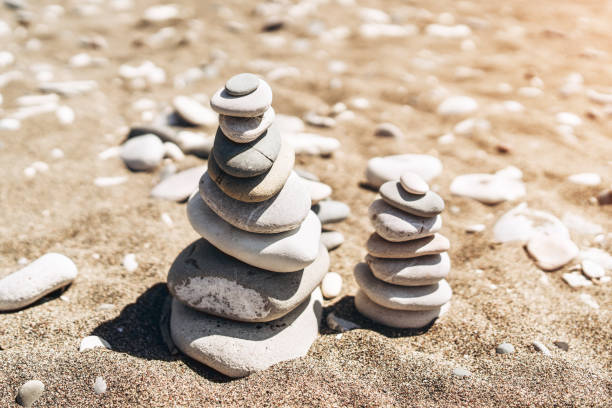 istock Stack of sea stones on the beach. 1133538174