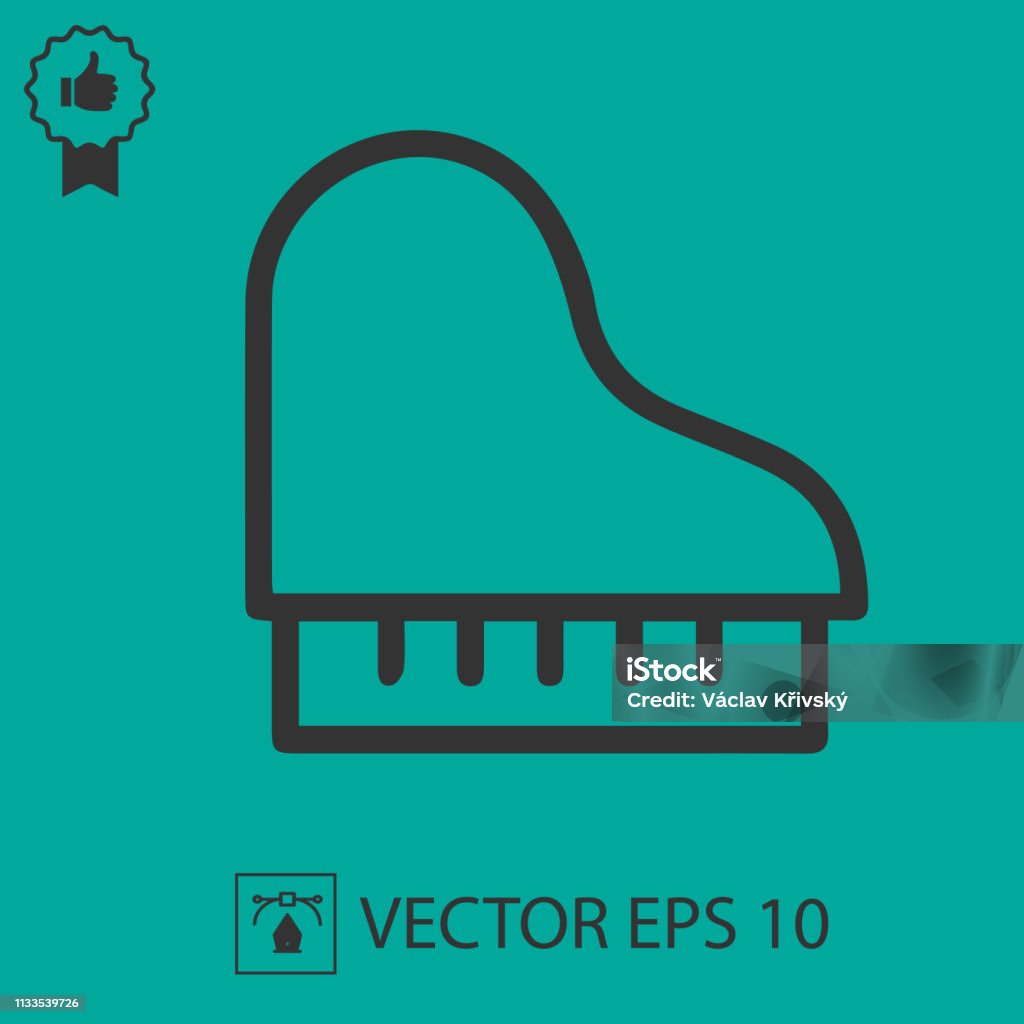 Piano vector icon Piano vector icon eps 10. Grand piano illustration. Acoustic Music stock vector