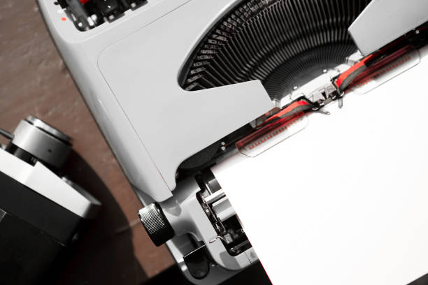istock View from the top of the old gray typewriter 1133540221
