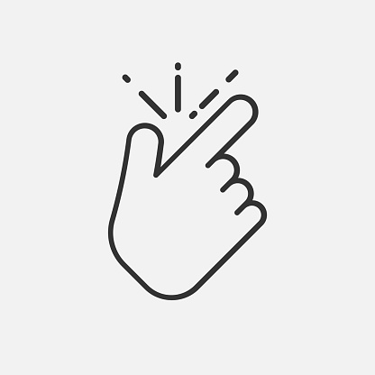 line snap finger like icon isolated on white background. Vector illustration. Eps 10.