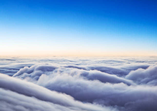 istock Beautiful sunrise cloudy sky from aerial view 1133545156