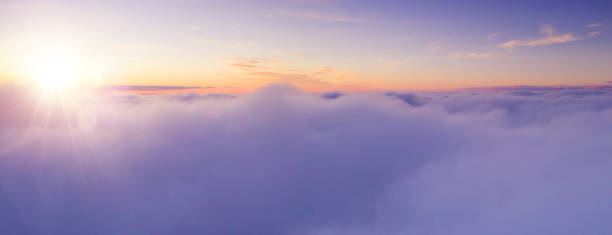 istock Beautiful sunrise cloudy sky from aerial view 1133545165