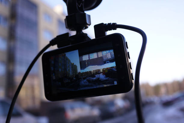 istock Video recorder to record the traffic situation while driving your car. 1133545259
