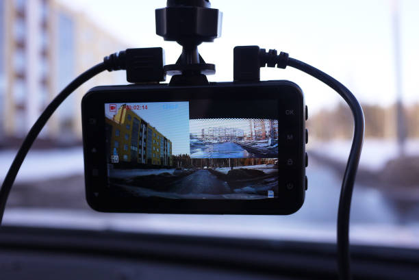 istock Video recorder to record the traffic situation while driving your car. 1133545260