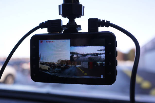 istock Video recorder to record the traffic situation while driving your car. 1133545261