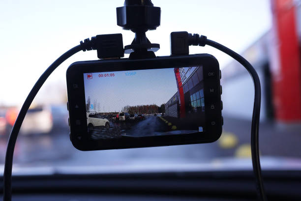 istock Video recorder to record the traffic situation while driving your car. 1133545269