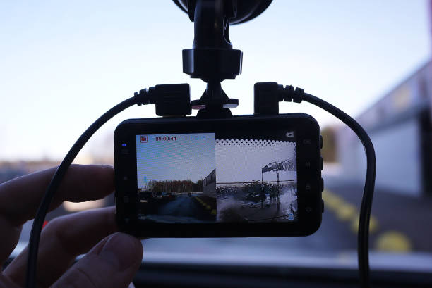 istock Video recorder to record the traffic situation while driving your car. 1133545270