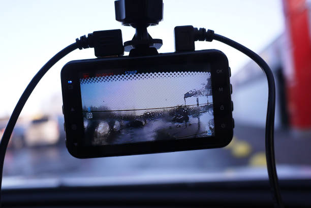 istock Video recorder to record the traffic situation while driving your car. 1133545273