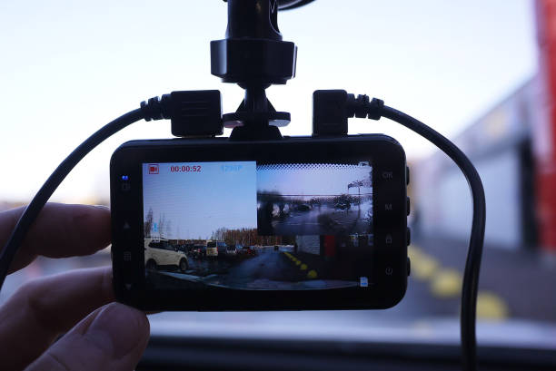 istock Video recorder to record the traffic situation while driving your car. 1133545274