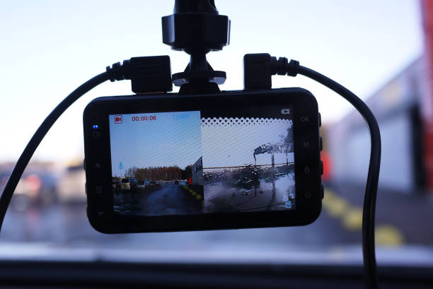 istock Video recorder to record the traffic situation while driving your car. 1133545275