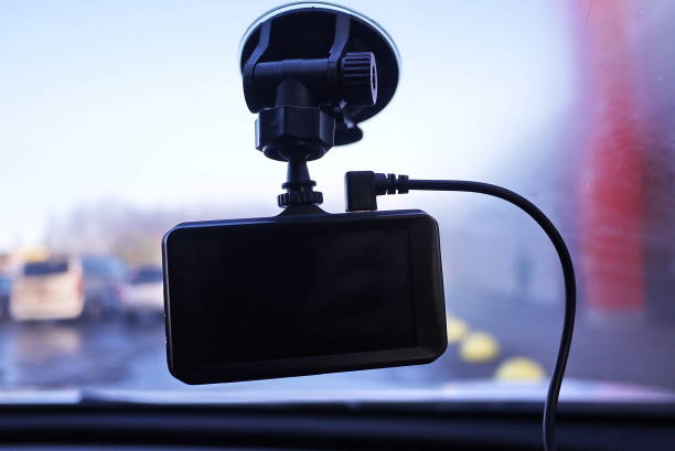 istock Video recorder to record the traffic situation while driving your car. 1133545280
