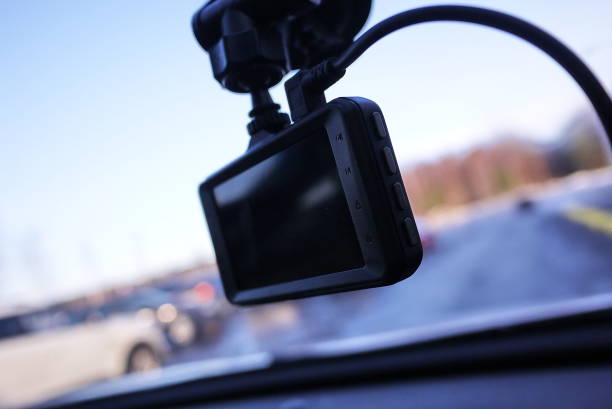istock Video recorder to record the traffic situation while driving your car. 1133545286