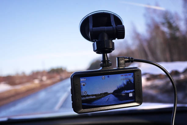istock Video recorder to record the traffic situation while driving your car. 1133545292