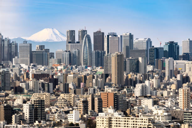 istock Tokyo skyline and Mountain fuji in Japan. 1133546964