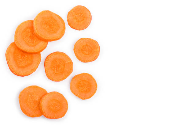 istock Carrot slice isolated on white background with copy space for your text. Top view. Flat lay 1133549579