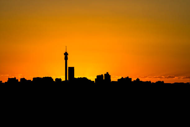 Johannesburg skyline sunrise Johannesburg skyline sunrise johannesburg photos stock pictures, royalty-free photos & images