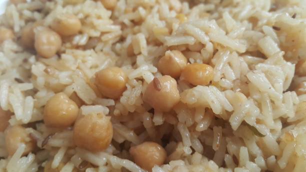 istock Basmati Rice Pulao or pulav with chana, or vegetable rice using chana also known as chana pulao 1133552345