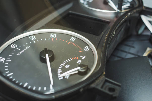 istock Crop shot of a dismantled round car dashboard 1133553589