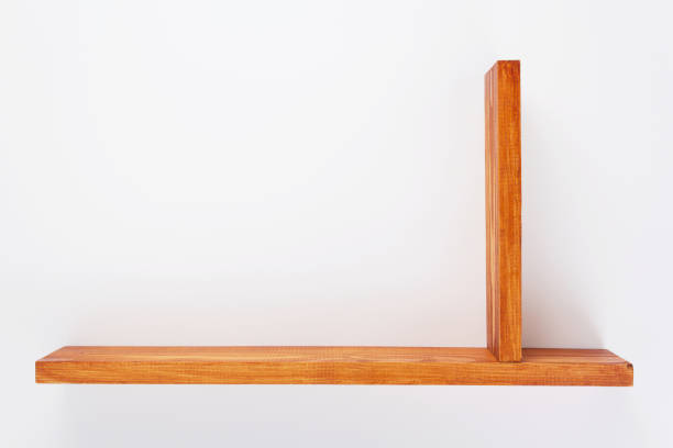 istock wooden shelf at wall plank background 1133554633