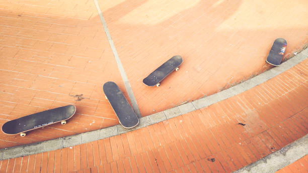 istock Skateboard on the road used to make fantastic evolutions 1133554818
