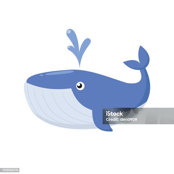 Cute Whale Icon Stock Illustration - Download Image Now - Animal, Animal Wildlife, Aquatic Organism