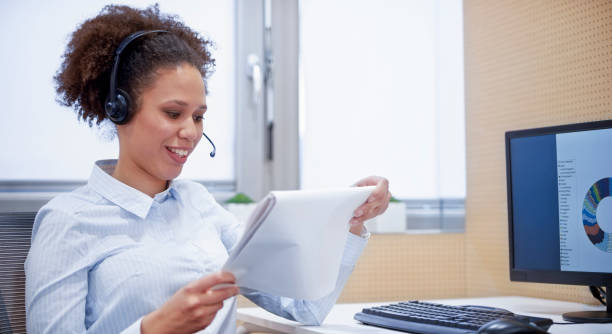 istock Businesswoman working in office 1133565307