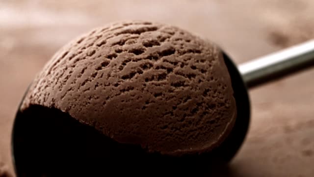 chocolate ice cream scooping