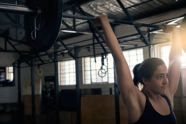 istock Weight lifting to lift her spirits 1133567917