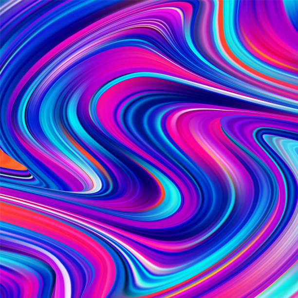 istock Modern colorful flow poster background. Abstract wavy color paint Liquid. 1133568061