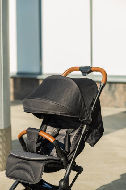 istock Baby stroller standing on the street, new design 1133568363