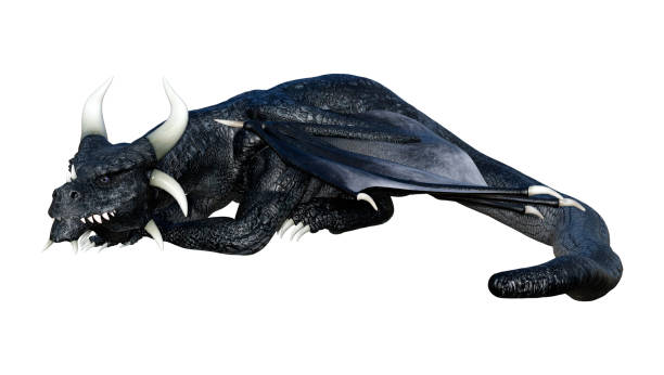 istock 3D illustration fantasy dragon on white 1133568484