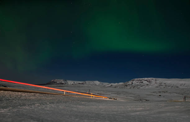 istock Aurora in Night Sky. Iceland. Snow. Night. Light 1133568870