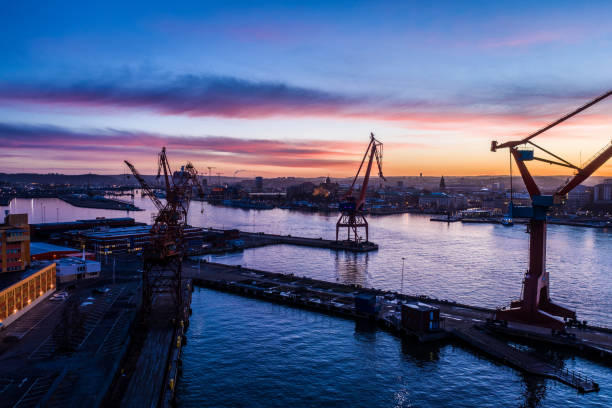 istock Lindholmens harbor cranes 1133570499