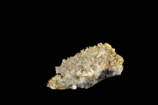istock Macro mineral quartz stone on a black background 1133570797