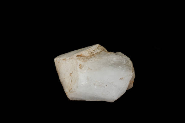 istock Macro mineral quartz stone on a black background 1133570839