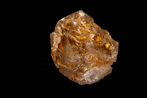 istock Macro mineral stone Fenster Quartz Crystal on a black background 1133571001