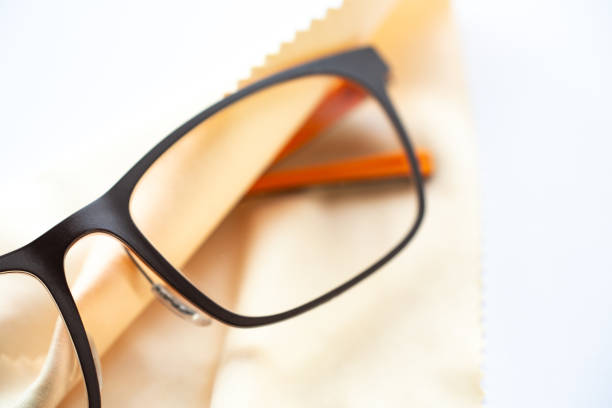 istock Microfibre cleaning cloths for eyeglasses, Close up & Macro shot, Selective focus 1133574977