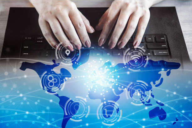 istock woman hand typing on computer laptop with technology global business background 1133576248