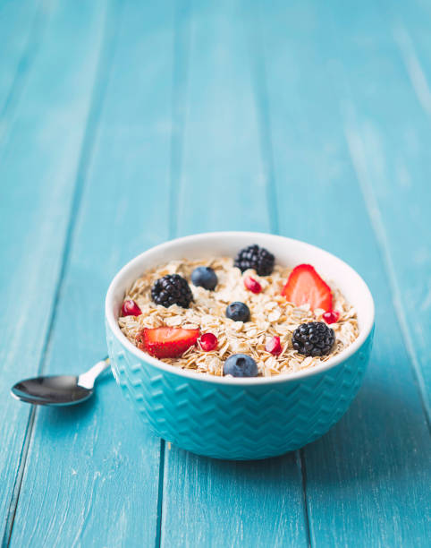 istock Healthy muesli breakfast with fruits 1133576680