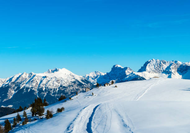 istock Lodges on Mountain Wank Alps 1133576772