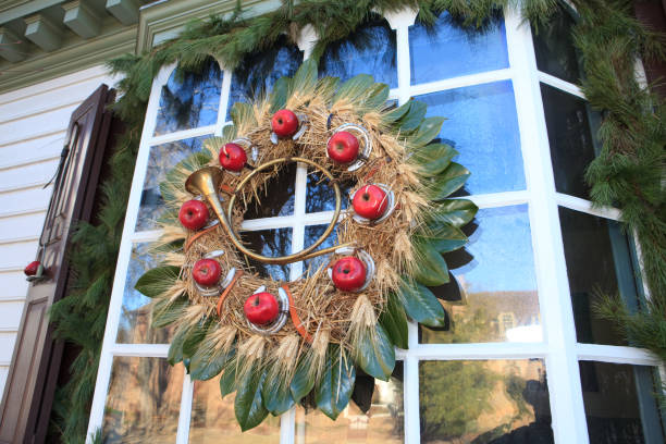 istock Seasonal holiday wreath with a riding theme 1133578080